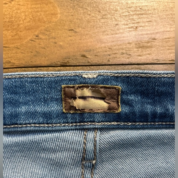 MOTHER  The Insider Crop Step Fray Light Blue Flare Jeans for Women - Picture 12 of 15